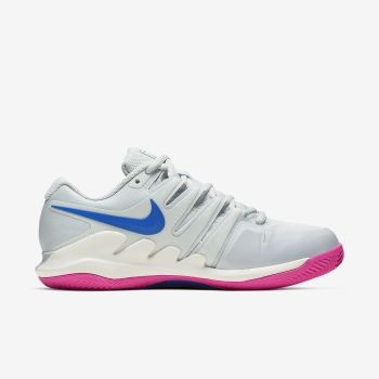 Nike Court Air Zoom Vapor X - Tennissko - Platin/Pink/Blå | DK-98279